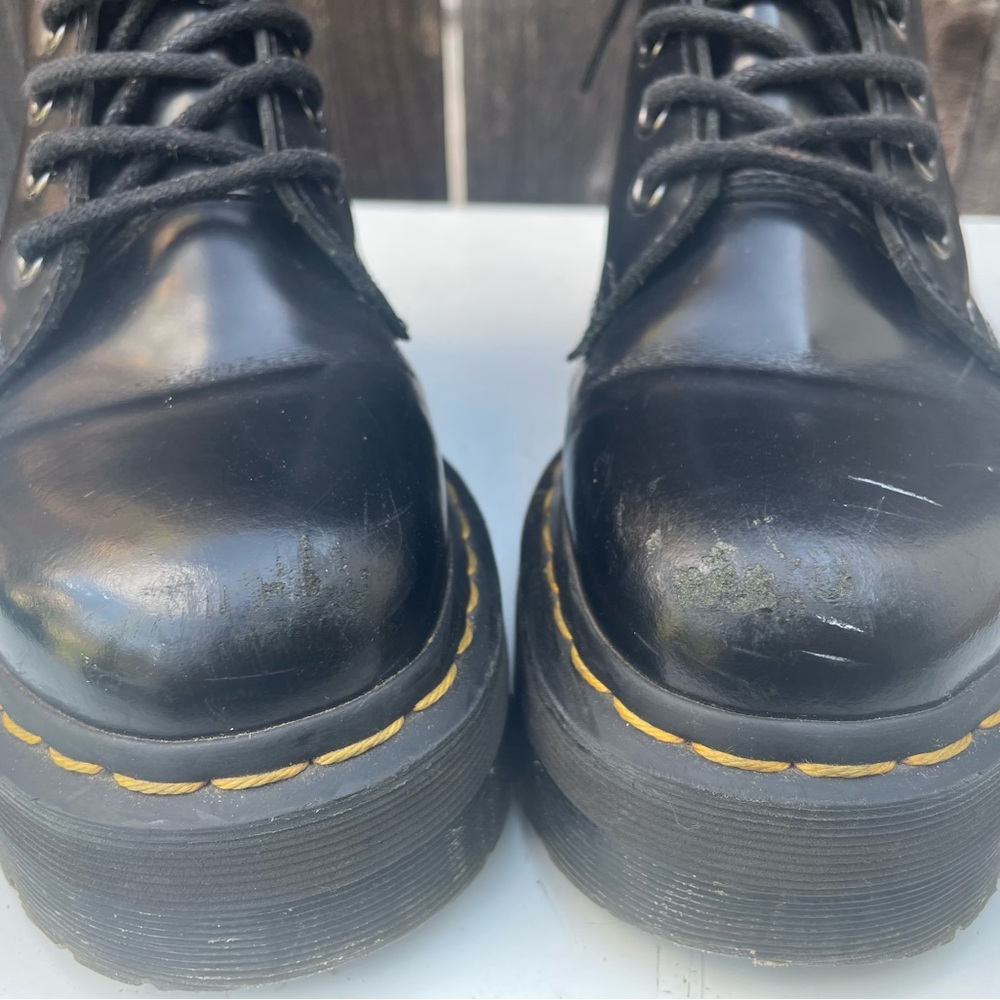 Black Platform Lace-Up Boots - Picture 7 of 9